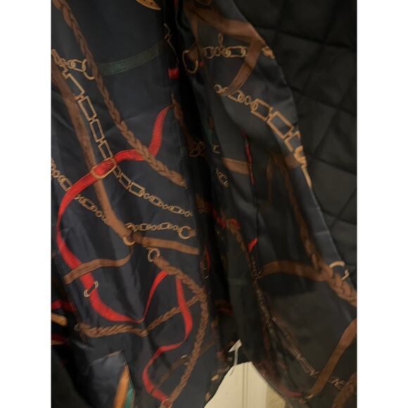 Lauren Ralph Lauren Women's 1X Double-Breasted Diamond Quilted Navy Barn Coat - Picture 7 of 11